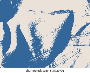 Distress Overlay Background. Retro Empty Design Element. Grunge Fiber Texture. Grainy texture of weaving fabric.