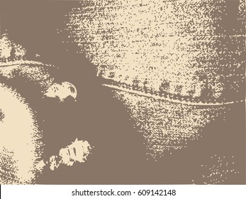 Distress Overlay Background. Retro Empty Design Element. Grunge Fiber Texture. Grainy texture of weaving fabric.