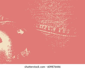 Distress Overlay Background. Retro Empty Design Element. Grunge Fiber Texture. Grainy texture of weaving fabric.