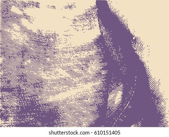 Distress Overlay Background. Retro Empty Design Element. Grunge Fiber Texture. Grainy texture of weaving fabric.