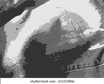 Distress Overlay Background. Retro Empty Design Element. Grunge Fiber Texture. Grainy texture of weaving fabric.
