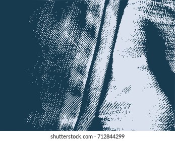 Distress Overlay Background. Retro Empty Design Element. Grunge Fiber Texture. Grainy Texture of Weaving Fabric.