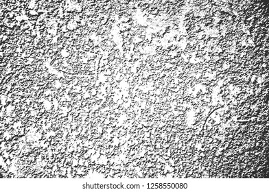 Distress overlay black grunge and white plaster texture. Vector EPS 8. Abstract background of old wall.