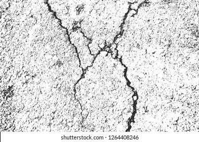 Distress overlay black and white asphalt texture. Vector EPS 8