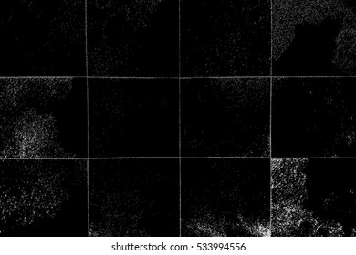 Distress overlay checkered texture. Grunge empty background. Creative black cover element. EPS10 vector.