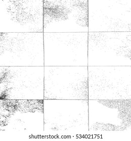 Distress overlay checkered texture. Grunge empty background. Creative black cover element. EPS10 vector.