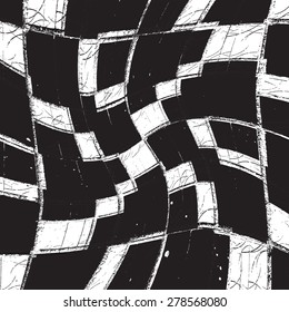 Distress overlay checkered texture for your design. EPS10 vector.