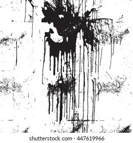 Distress Overlay Drip Dirty Paint Texture For Your Design. EPS10 vector.