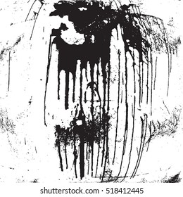 Distress Overlay Drip Dirty Paint Texture For Your Design. EPS10 vector.