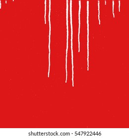 Distress Overlay Drip Dirty Paint Red Color Texture For Your Design. EPS10 vector.