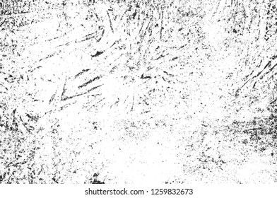 Distress overlay grunge black and white concrete texture. Vector EPS 8. Abstract background of old wall.