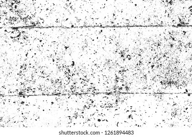 Distress overlay grunge black and white concrete texture. Vector EPS 8. Abstract background of old wall.