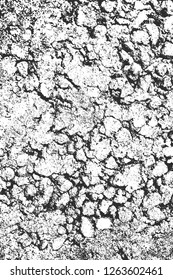 Distress overlay grunge black and white concrete texture. Vector EPS 8. Abstract background of old wall.