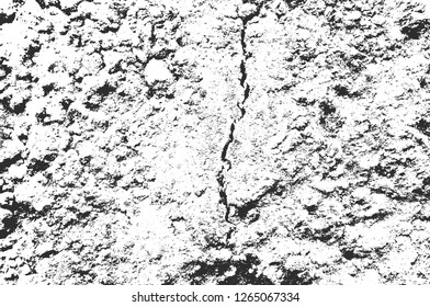 Distress overlay grunge black and white concrete texture. Vector EPS 8. Abstract background of old wall.