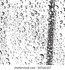 Distress overlay raindrop one black color texture for your design. EPS10 vector.