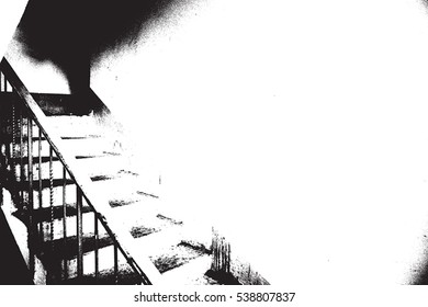 Distress Overlay Stairs Textur. Empty grunge background for your design. EPS10 vector.