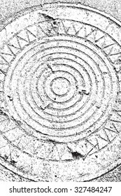 Distress overlay texture manhole - EPS10 vector illustration.