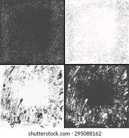 Distress Overlay Texture For Your Design. Black and white grunge background. vector illustrations set