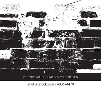 Distress Overlay Texture For Your Design. Black and white grunge background. vector illustrations