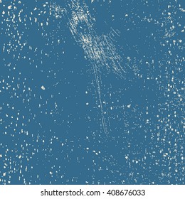 Distress Overlay Texture For Your Design. Blue color empty grunge element.  EPS10 vector.