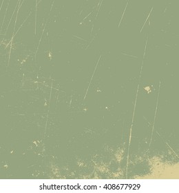 Distress Overlay Texture For Your Design. Green color empty grunge design element. EPS10 vector.