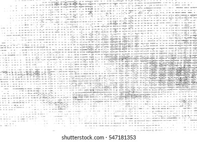 Distress overlay thread texture. Grainy canvas sahbby background. EPS10 vector.
