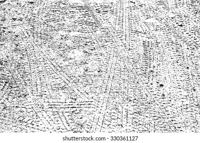 Distress Overlay Tyre Trace texture for your design. EPS10 vector.