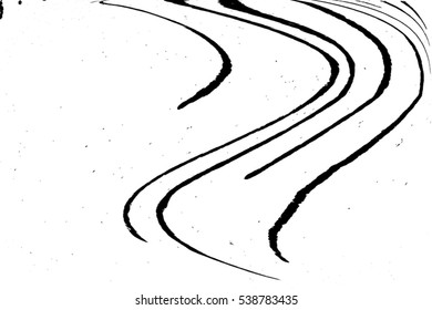Distress Overlay Wavy Drip Dirty Paint Texture For Your Design. EPS10 vector.