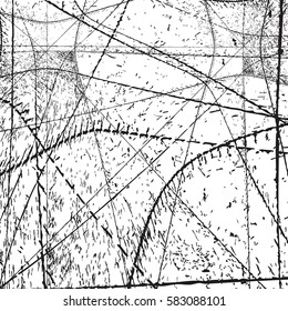 Distress overlay web grid texture. Grunge net empty background. Urban grainy Creative black cover element. EPS10 vector.