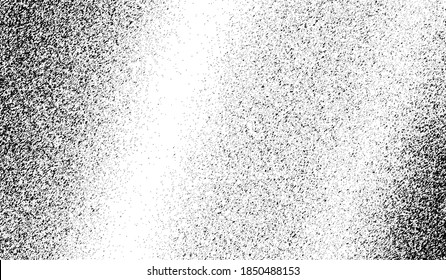 Distress pattern. Abstract grunge texture. Perforated gradation brush. Halftone background or overlay effect. Spotted design for vintage effect. Faded grainy backdrop. Rustic dust texture. Vector