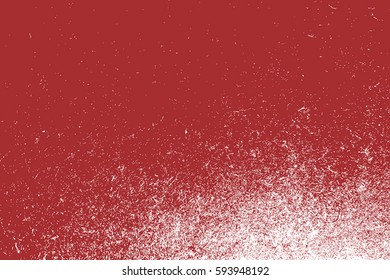 Distress red background. Grunge dirty texture. Damaged painted color painted wall. Creative peeled design template. EPS10 vector.