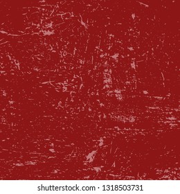 Distress red color texture overlay. Grunge background template. Damaged design element. Grainy basis backdrop. EPS10 vector