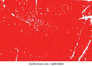 Distress red color  texture overlay. Grunge background template. Damaged design element. Grainy basis backdrop. EPS10 vector.a
