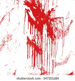 Rote Drip-Dirty-Paint-Textur für Ihr Design. EPS10-Vektorillustration.