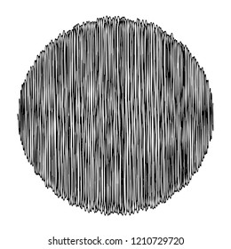 Distress Round Scribble Grunge Stamp Texture. Circle shaded Bold background. Badge, icon, logo or label template. EPS10 vector.