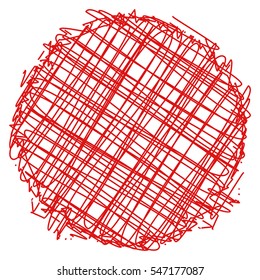 Distress Scribble Stamp Texture. Color Red Overlay grunge background. Empty design element. EPS10 vector. 