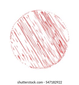 Distress shaded post stamp texture. Grunge circle badge, logo, icon or label background. Empty round red overlay shape. EPS10 vector.