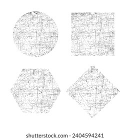 Distress shape effect vector on white background
