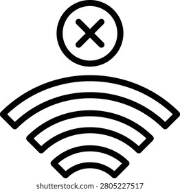 Distress Signal Line Icon and Vector