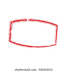 Distress Stamp Red Color Rectangle Grunge Stock Vector (Royalty Free ...