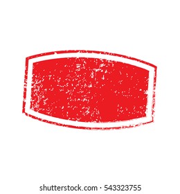 Distress Stamp Red Color. Rectangle Grunge Stamp. Grunge Texture. Distressed Element. Vector Distressed Texture.