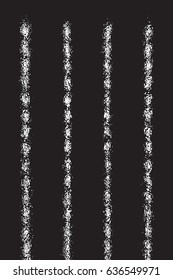 Distress stripe abstract dark overlay texture. Grunge line thread background. Empty urban aging template. EPS10 vector.