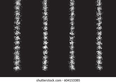 Distress stripe abstract overlay texture. Grunge line thread background. Empty urban aging template. EPS10 vector.