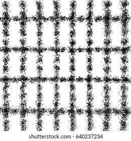 Distress stripe abstract overlay texture. Grunge line thread background. Empty urban aging template. EPS10 vector.