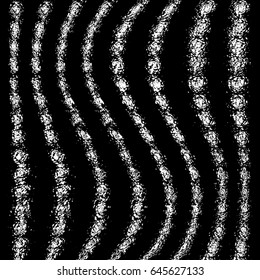 Distress stripe abstract overlay texture. Grunge line thread background. Empty urban aging template. EPS10 vector.