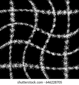 Distress stripe abstract overlay texture. Grunge line thread background. Empty urban aging template. EPS10 vector.