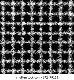 Distress stripe abstract overlay texture. Grunge line thread background. Empty urban aging template. EPS10 vector.