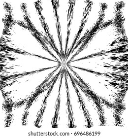 Distress stripe abstract overlay texture. Grunge line thread background. Empty urban aging template. EPS10 vector.