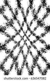 Distress stripe grid cell diagonale abstract overlay texture. Grunge line thread background. Empty urban aging template. EPS10 vector.