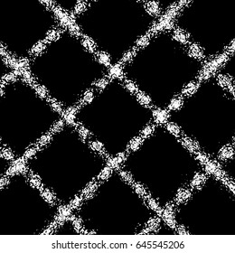 Distress stripe grid diagonale abstract overlay texture. Grunge line thread background. Empty urban aging template. EPS10 vector.